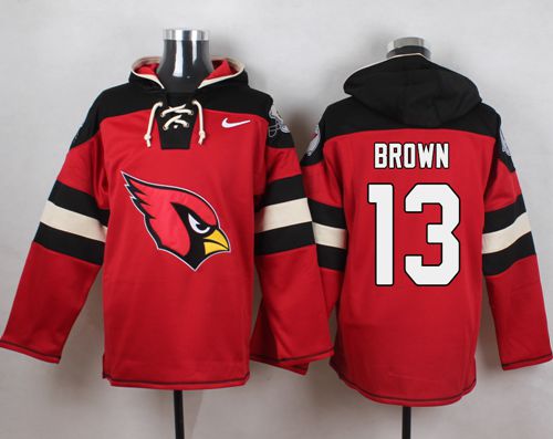 Nike Cardinals #13 Jaron Brown Red Player Pullover NFL Hoodie - Click Image to Close